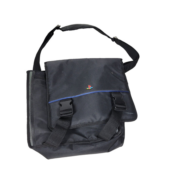 Vintage Sony PlayStation Bag Console System Black Travel Messenger Storage Bags - Picture 1 of 16